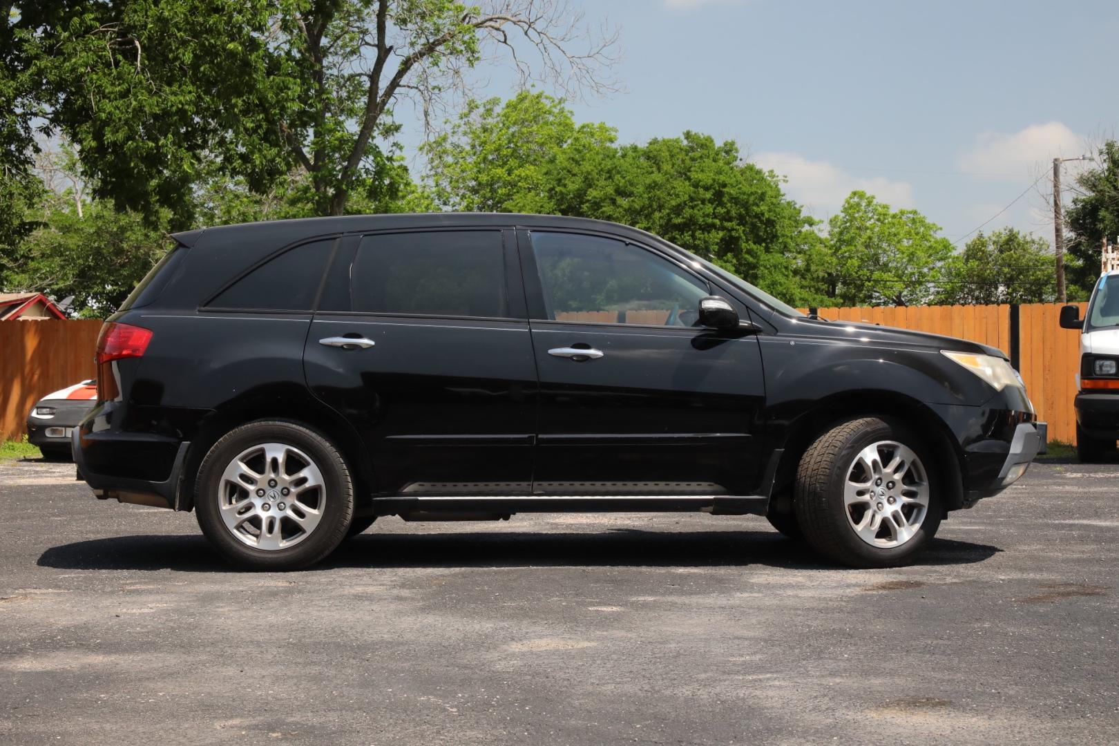 2007 BLACK ACURA MDX Tech Package with Rear DVD System (2HNYD28497H) with an 3.7L V6 SOHC 24V engine, 5-SPEED AUTOMATIC transmission, located at 420 E. Kingsbury St., Seguin, TX, 78155, (830) 401-0495, 29.581060, -97.961647 - Photo#3